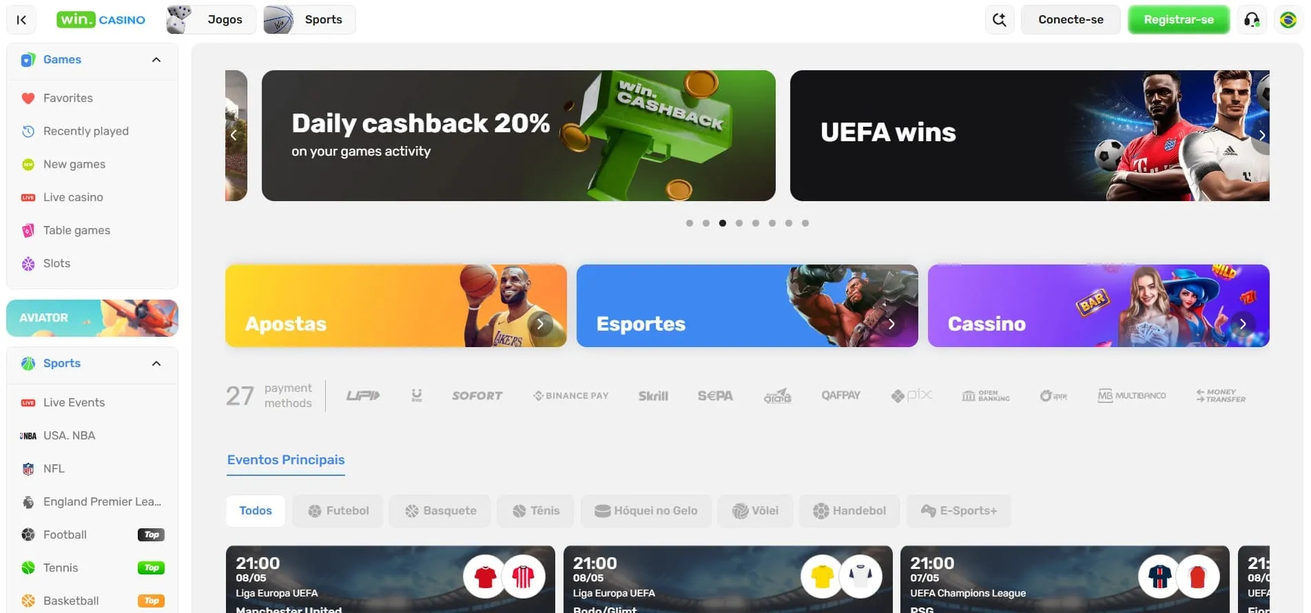 WinCasino com Boleto Bancário